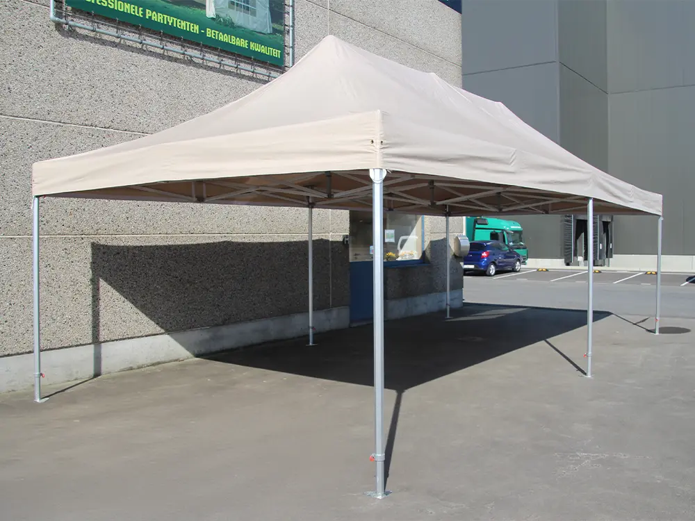 Easy-up tent 4 x 8 m Solid 50 pvc (Wit)