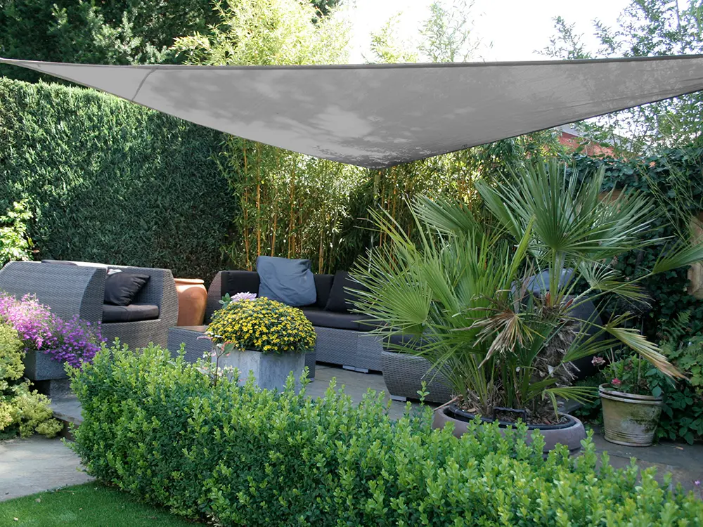 Zonnezeil polyester (Driehoek, 3,6 x 3,6 x 3,6 m, Zand)
