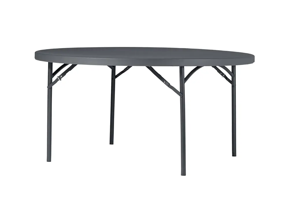 Ronde klaptafel - grijs HDPE