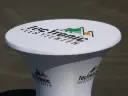 Bedrukte stretchhoes statafel