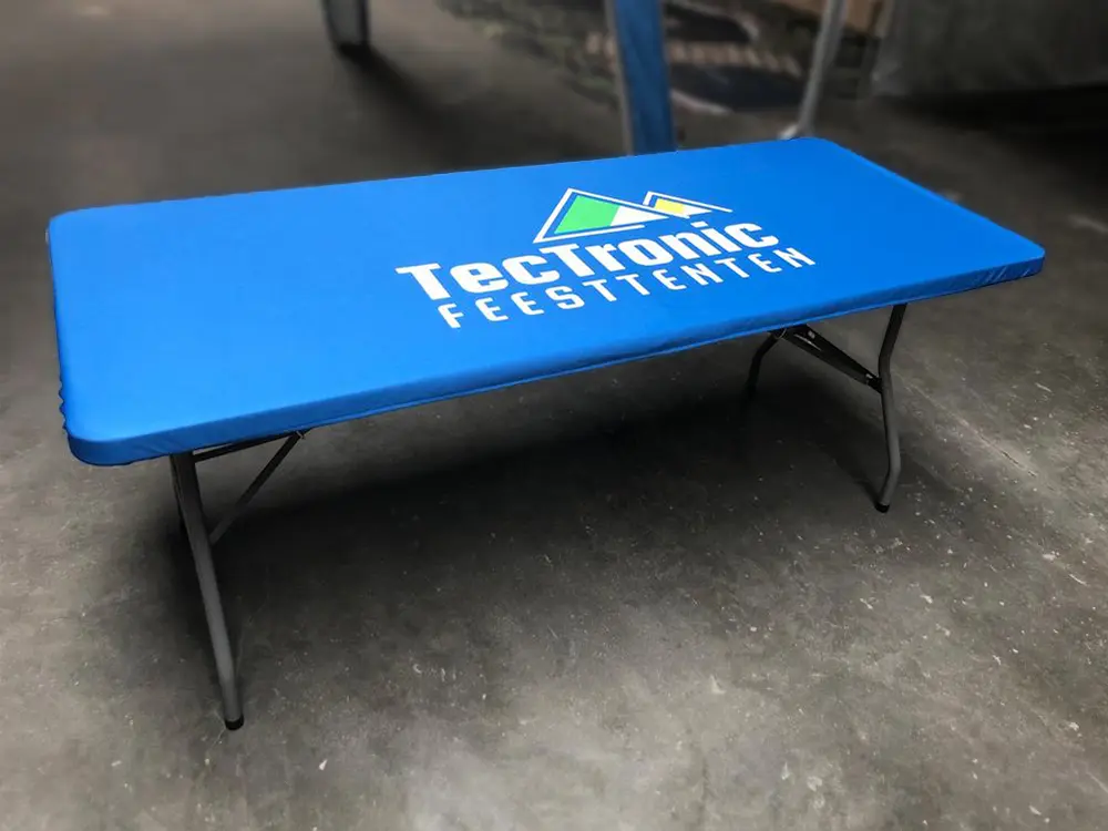 Bedrukte topcover buffettafel (120 cm)