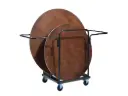Transportkar voor houten ronde klaptafels