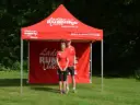 Bedrukte easy-up tent