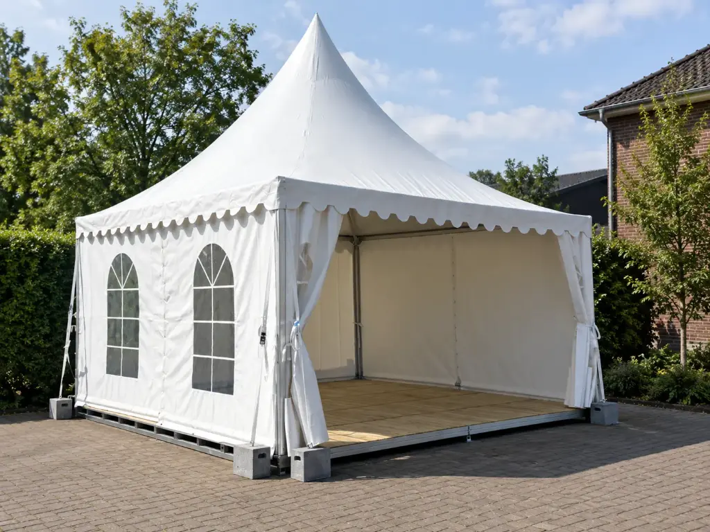 Pagodetent 3 x 3 m pvc pro: zijwandenpakket