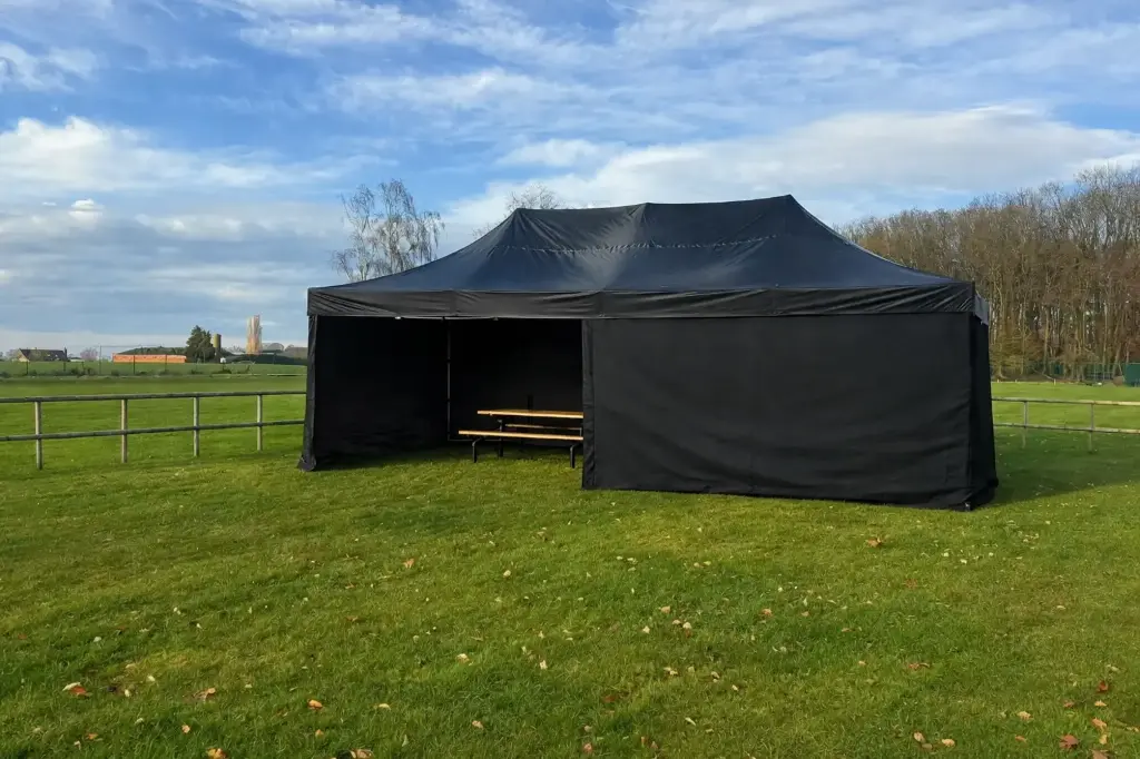 Einde reeks: easy-up tent 3 x 6 m Solid 50 zwart