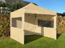 Einde reeks: easy-up tent 3 x 3 m Solid 40 ecru