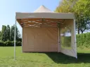Tweedehands: easy-up tent 4 x 4 m Solid 50 pvc beige