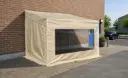 Toonzaalmodel: geveltent 2,5 x 2,7 m Solid 50 pvc beige