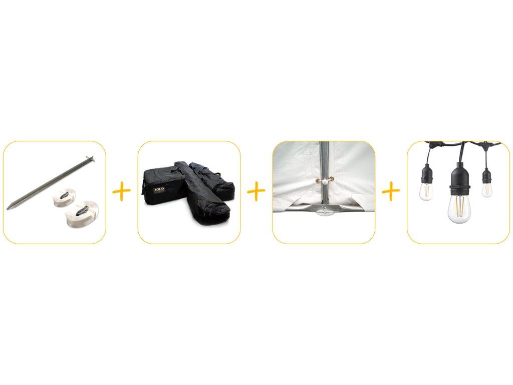 Voordeelpakket voor partytent 3 x 6 m pvc pro 50 (HQ)