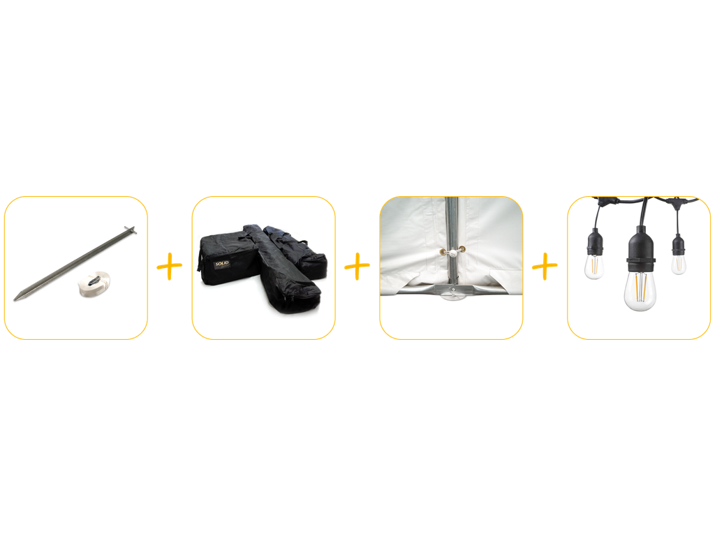 Voordeelpakket voor partytent 6 x 8 m pvc pro