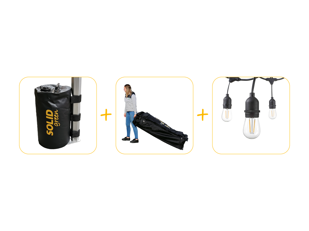 Voordeelpakket voor vouwtent 2 x 3 - 3 x 4,5 m Solid 30