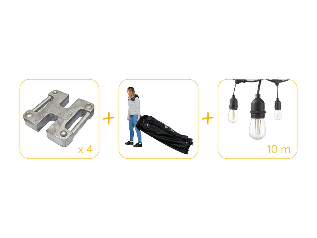 Voordeelpakket voor vouwtent 4 x 4 m Solid 50