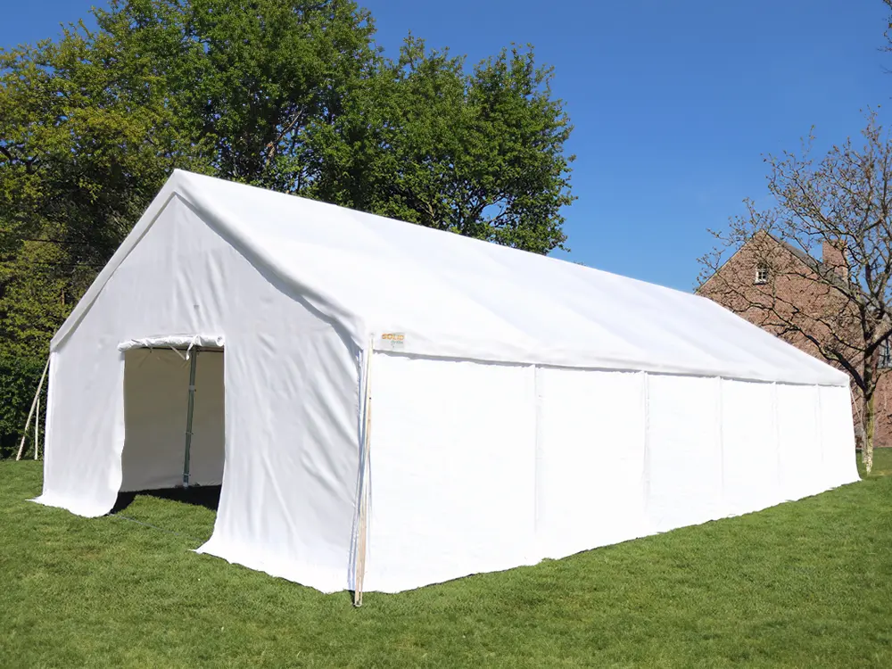 Opslagtent 6 x 12 m HQ wit (2 m doorloophoogte)