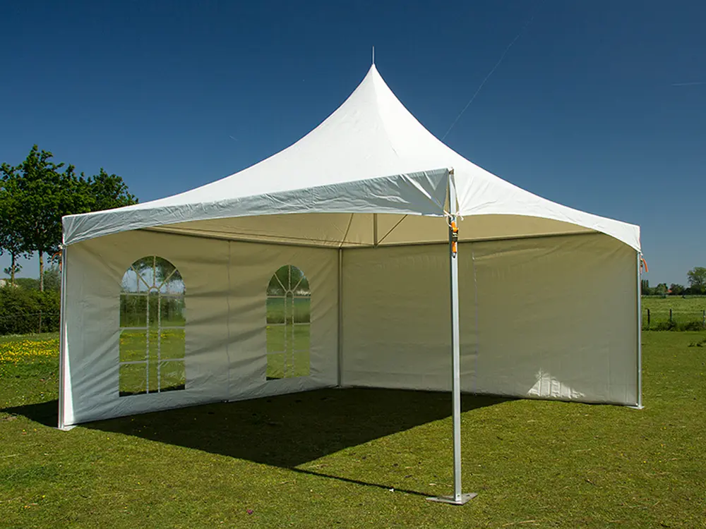 Pagodetent 5 x 5 m pvc pro: zijwandenpakket