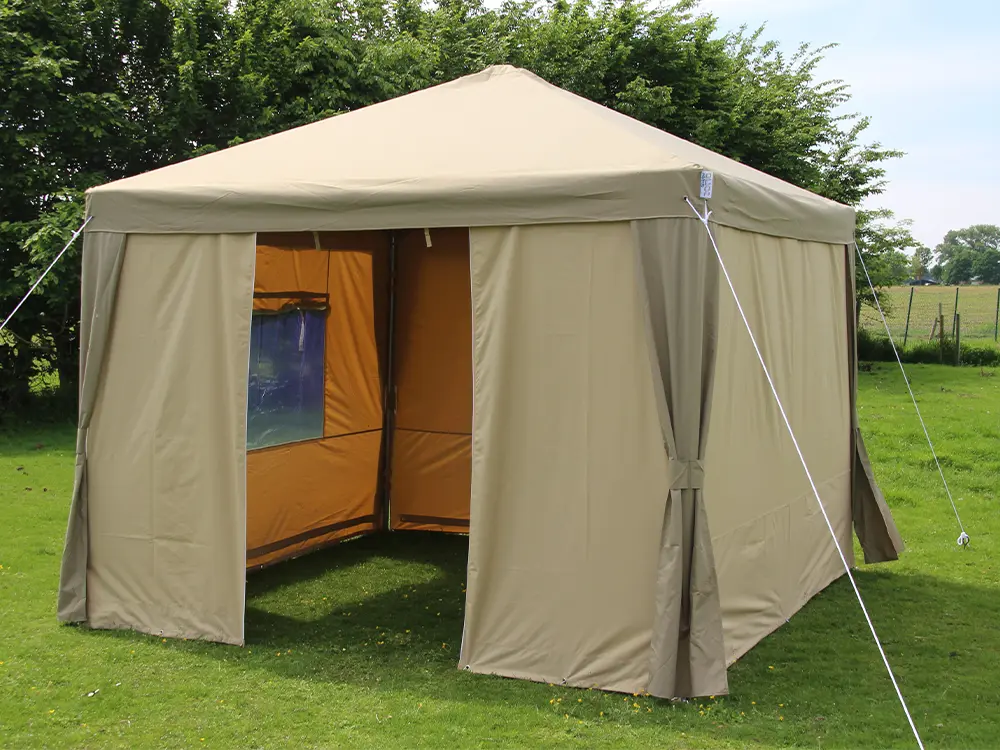 Partytent 3 x 3 m polyester taupe/beige
