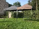 Vouwtent 3 x 3 m Solid 30 bruin (zwarte vlekken)