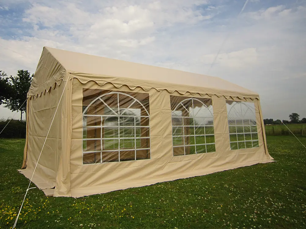 Partytent 4 x 4 m pvc basic (Wit)