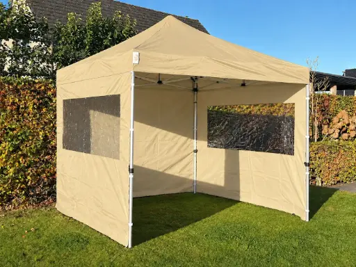 Einde reeks: easy-up tent 3 x 3 m Solid 40 ecru