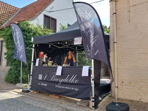 Halve zijwand voor easy-up tent - bedrukt