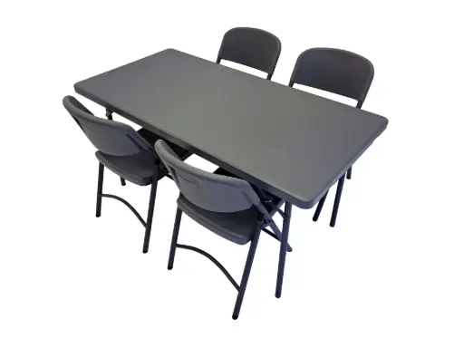 Promopakket - Tafel 150 cm, 4 pro klapstoelen