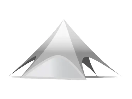 Onderdeel stertent 10 m: zijwand polyester