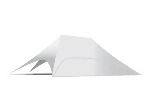 Onderdeel stertent twin 12 m: zijwand polyester dicht (lange zijde)