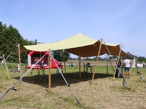 Stretchtent 6 x 10 m: chino zeil