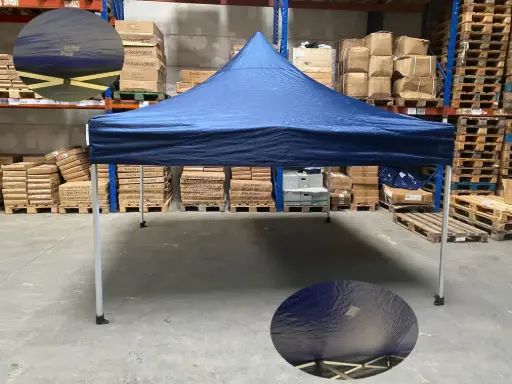 Tweedehands: vouwtent 3 x 3 m Solid 40 marineblauw