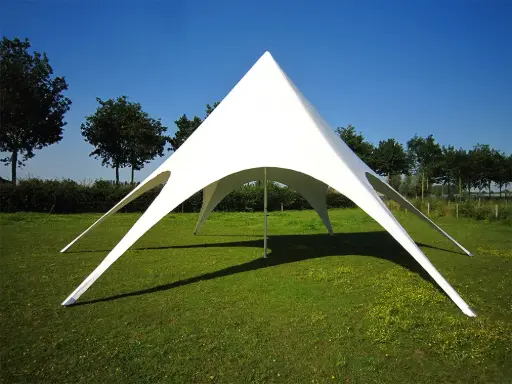 Tweedehands: stertent 12 m pvc wit