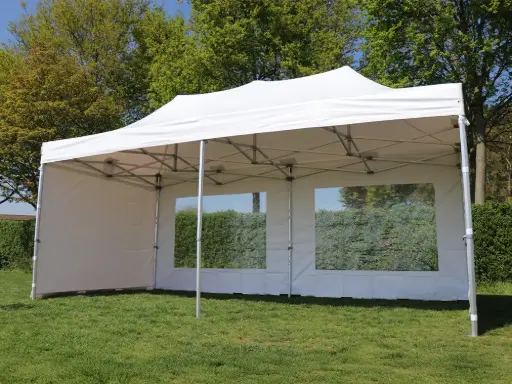 Tweedehands: easy-up tent 4 x 8 m Solid 50 pvc wit