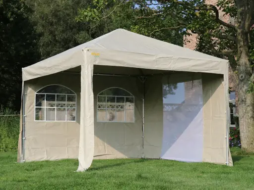 Tweedehands: partytent 3 x 3 m pvc pro HQ beige