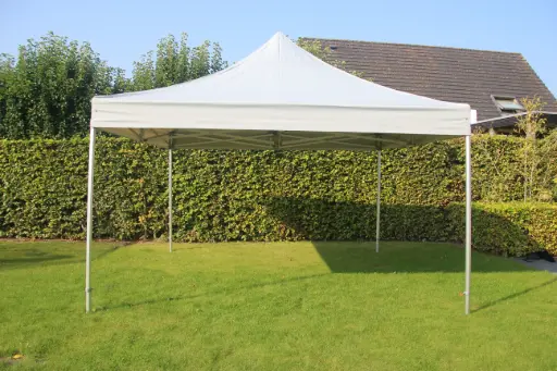 Tweedehands: vouwtent 3 x 3 m Solid 50 zilvergrijs