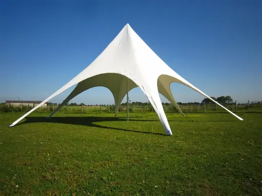 Tweedehands: stertent 16 m wit
