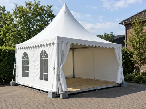 Pagodetent 6 x 6 m pvc pro: zijwandenpakket
