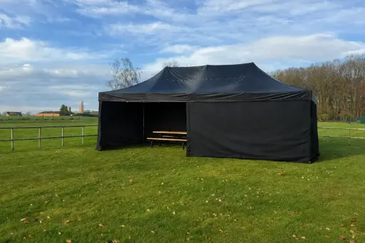 Einde reeks: easy-up tent 3 x 6 m Solid 50 zwart